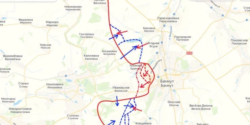 Карта боевых действий на Украине сегодня 10.06.2023 в реальном времени на сейчас