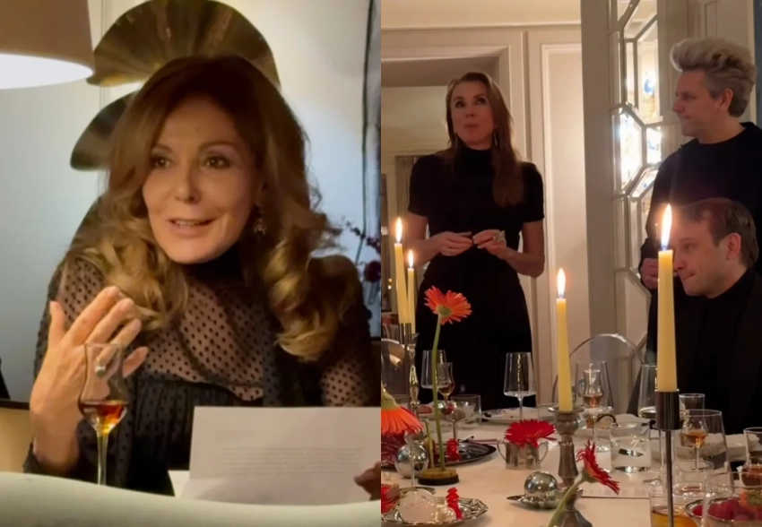 Сати Спивакова, Мария Миногарова с мужем, Снежанна Георгиева и Милош Бикович на ужине у Светланы Бондарчук