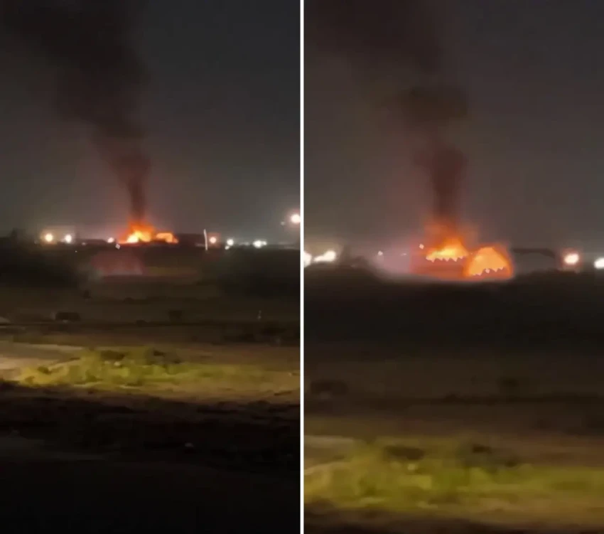 В результате иранского удара пламя охватило крупную военную базу США «Виктория»