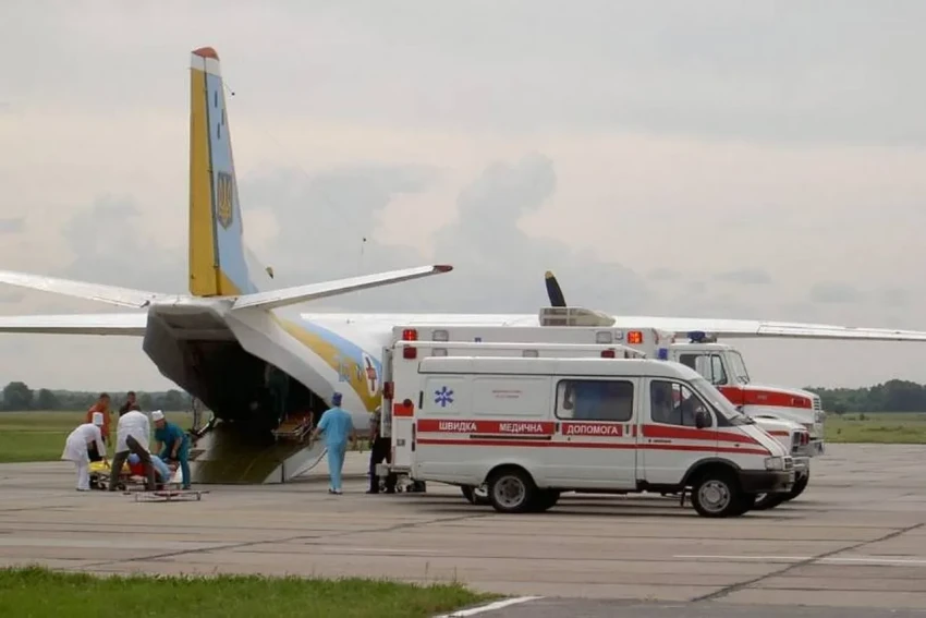 Три санитарных борта прибыло в Жешув после удара «Гераней» по зданиям СБУ